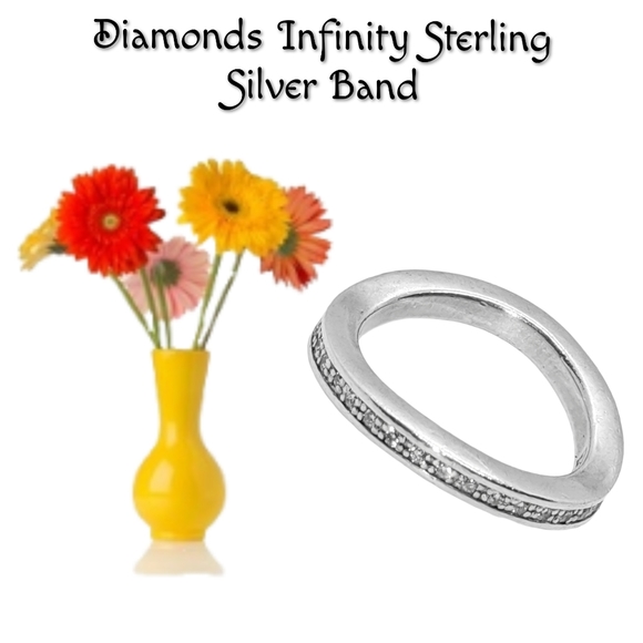 .Diamonds Infinity Sterling Silver Band - Picture 4 of 4
